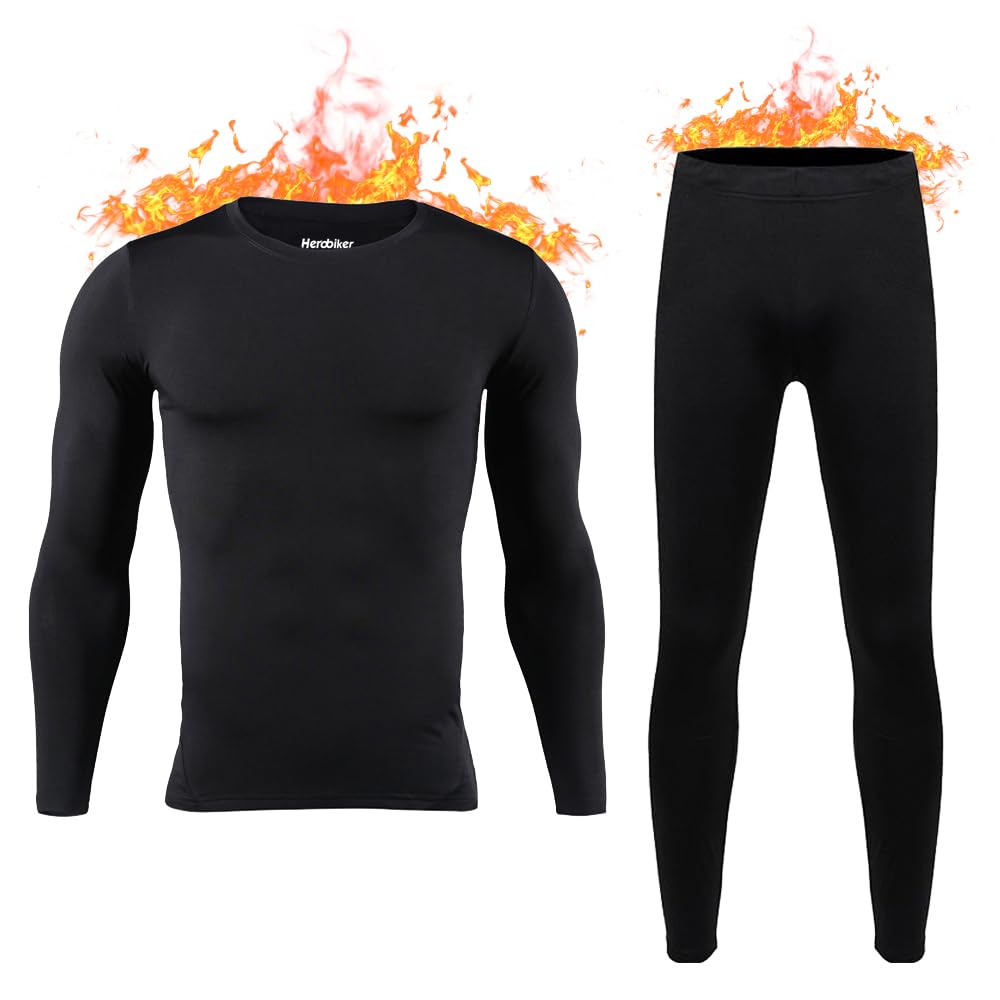 Thermal Underwear for Men Long Johns Base Layer Fleece Lined Winter Warm