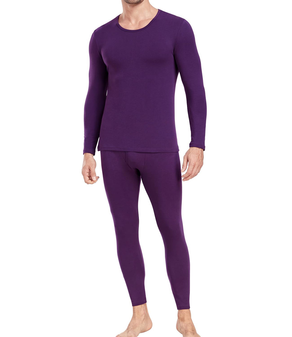 wirarpa Men's Cotton Long Johns Thermal Underwear Set Top and Bottom