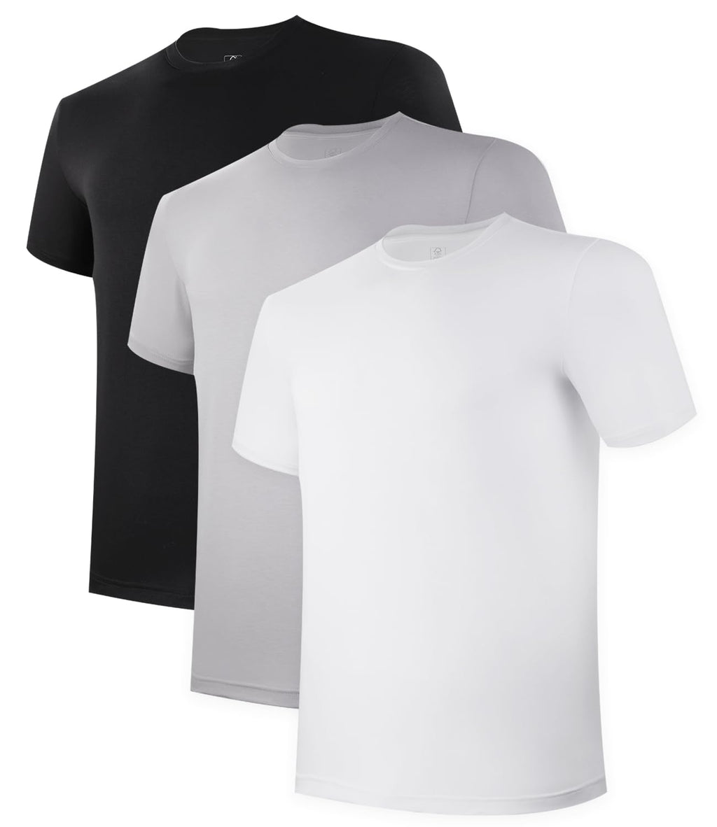 BAMBOO COOL Mens Undershirts Pack, Soft T Shirts for Men, Moisture Wicking