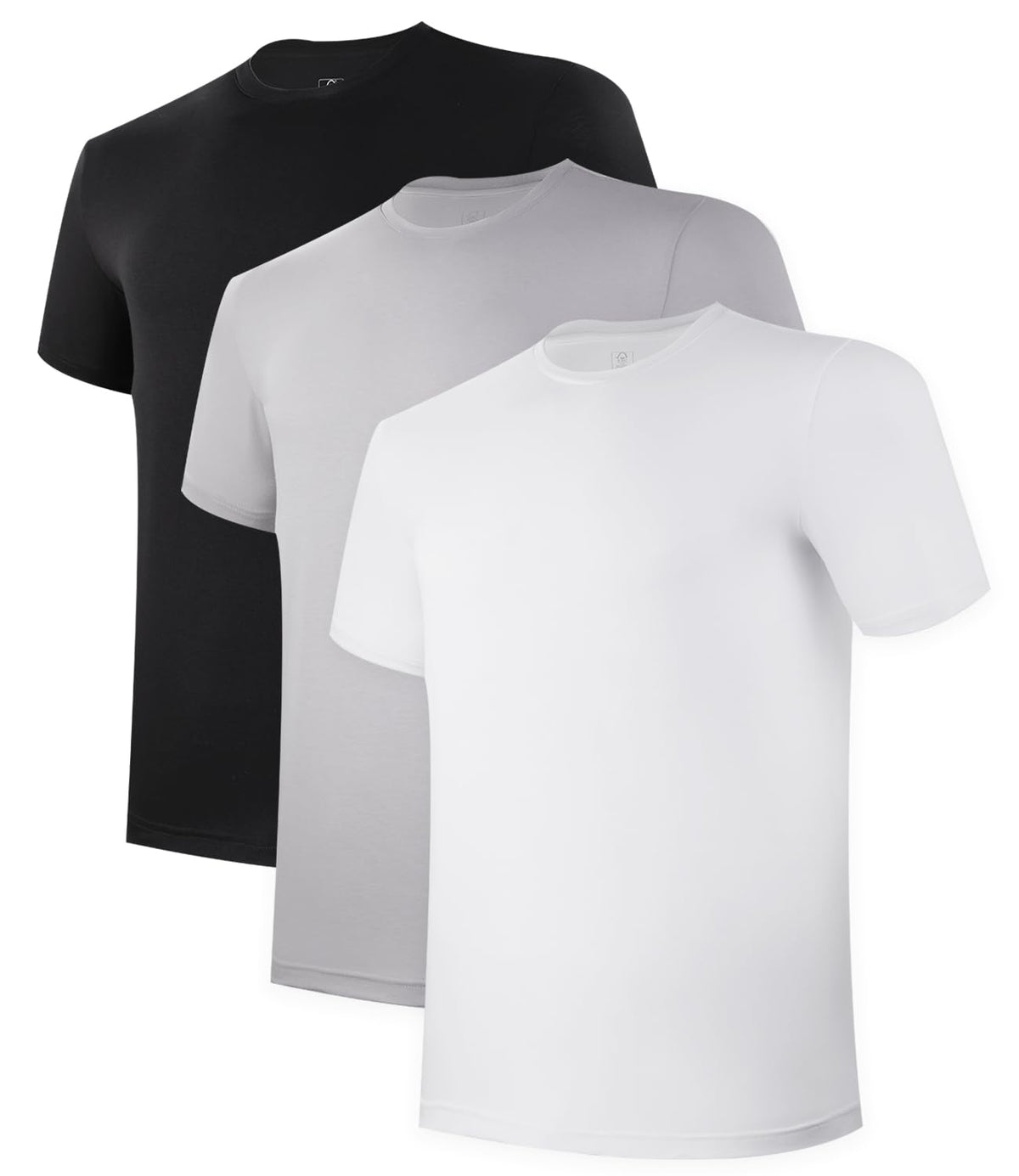 BAMBOO COOL Mens Undershirts Pack, Soft T Shirts for Men, Moisture Wicking