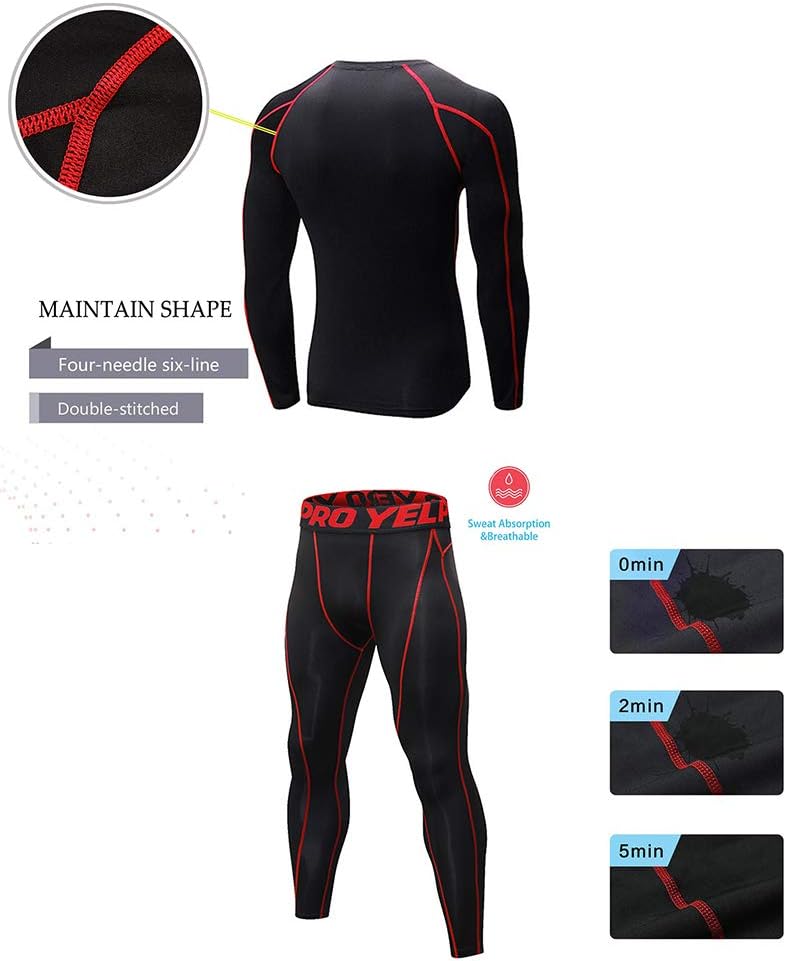 Thermal Underwear for Men Sets Warm Base Layer Cold Weather