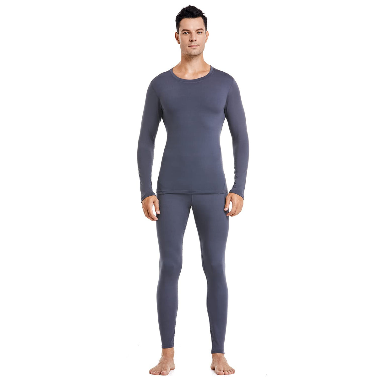 Mens Thermal Underwear Long Johns Set Base Layer Fleece Lined Winter Warm