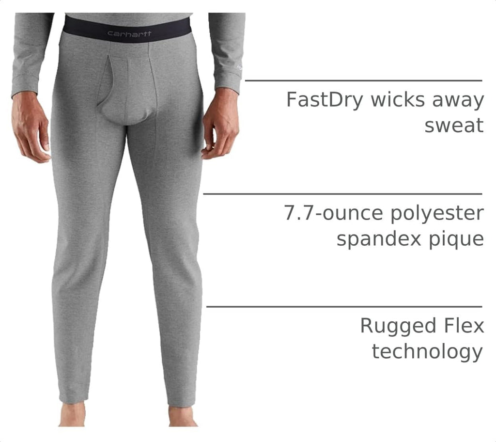 Carhartt Men's Force Heavyweight Heathered Knit Base Layer Pant