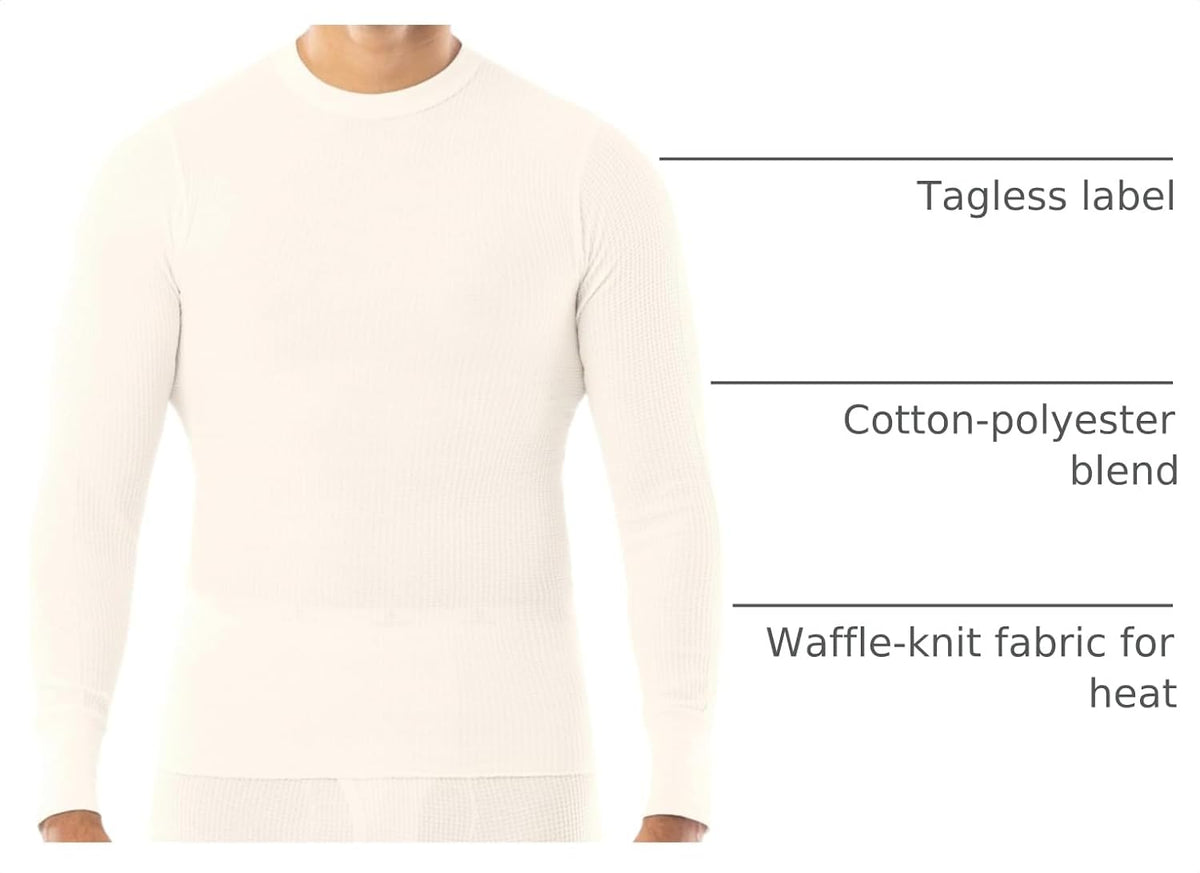 Indera Men's Traditional Waffle Thermal Underwear Long Sleeve Shirt