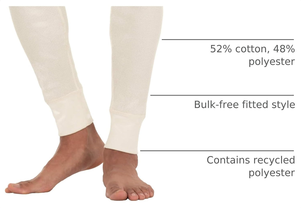 Fruit of The Loom Mens Premium Waffle Thermal Underwear Long Johns Bottom