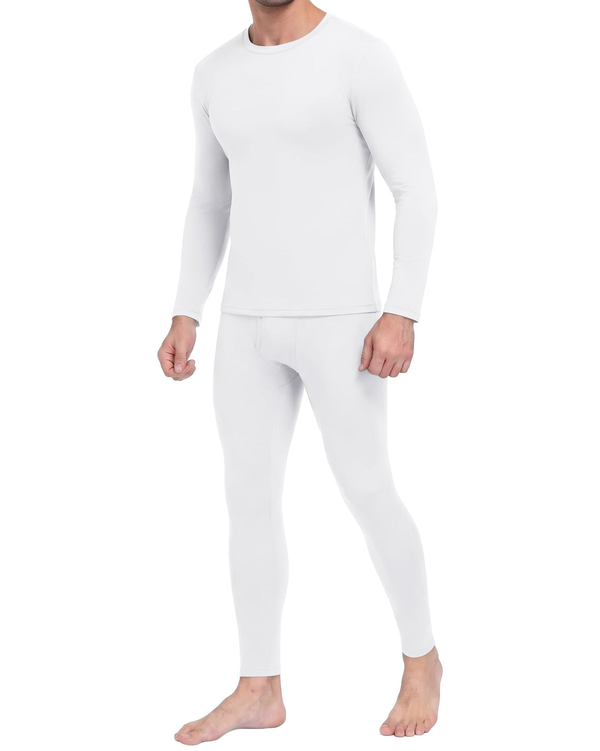 Thermal Underwear for Men - Fleece Lined Base Layer Long Johns Set