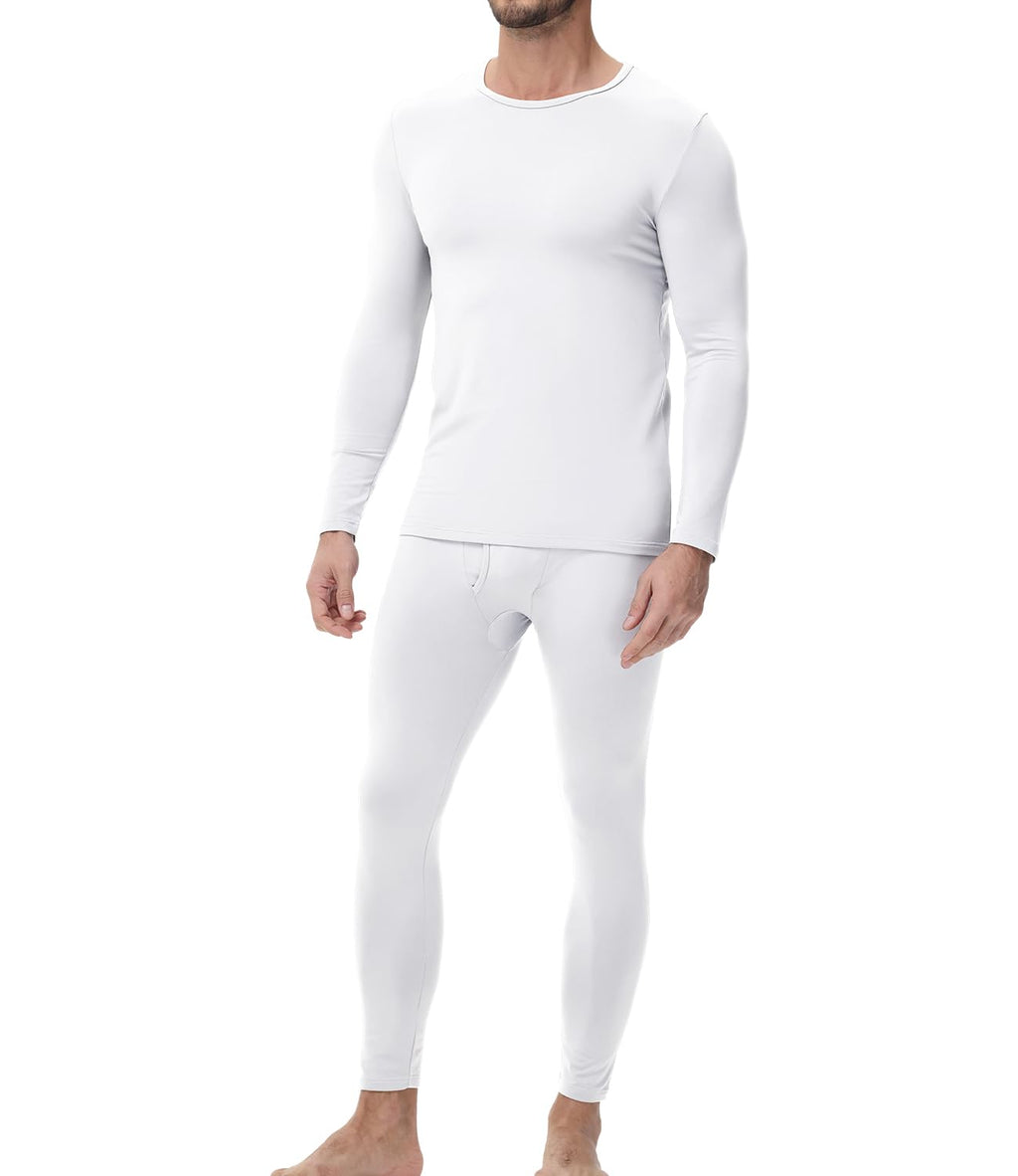 wirarpa Men's Cotton Long Johns Thermal Underwear Set Top and Bottom
