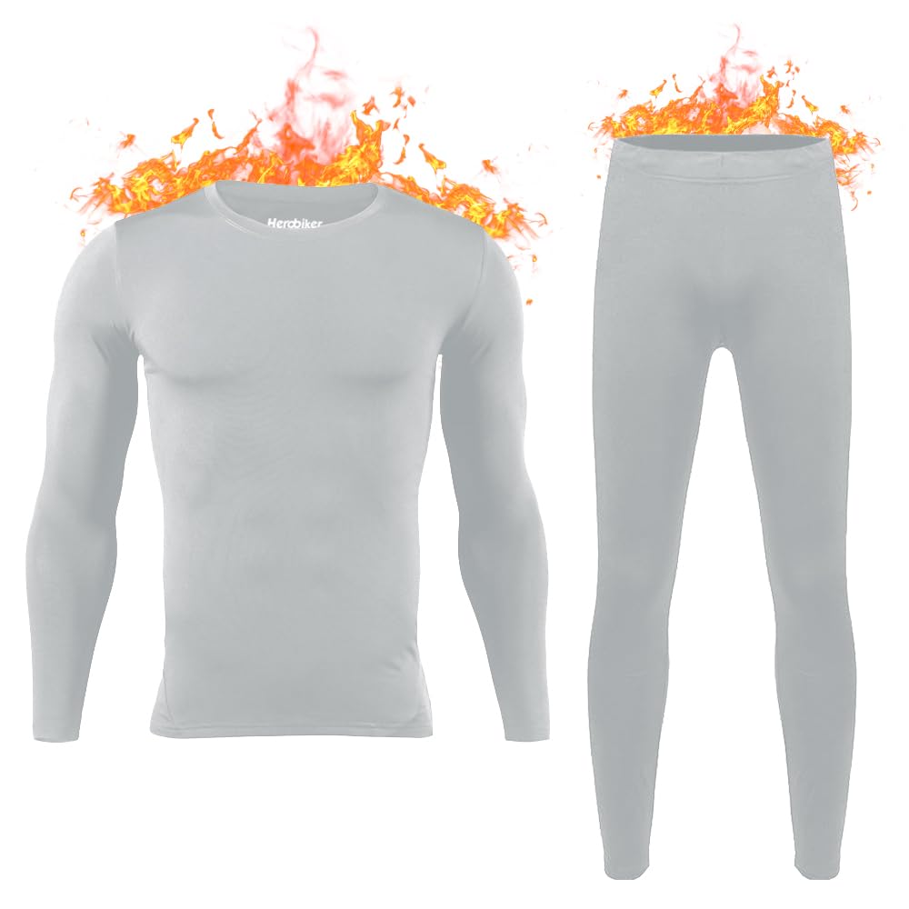 Thermal Underwear for Men Long Johns Base Layer Fleece Lined Winter Warm