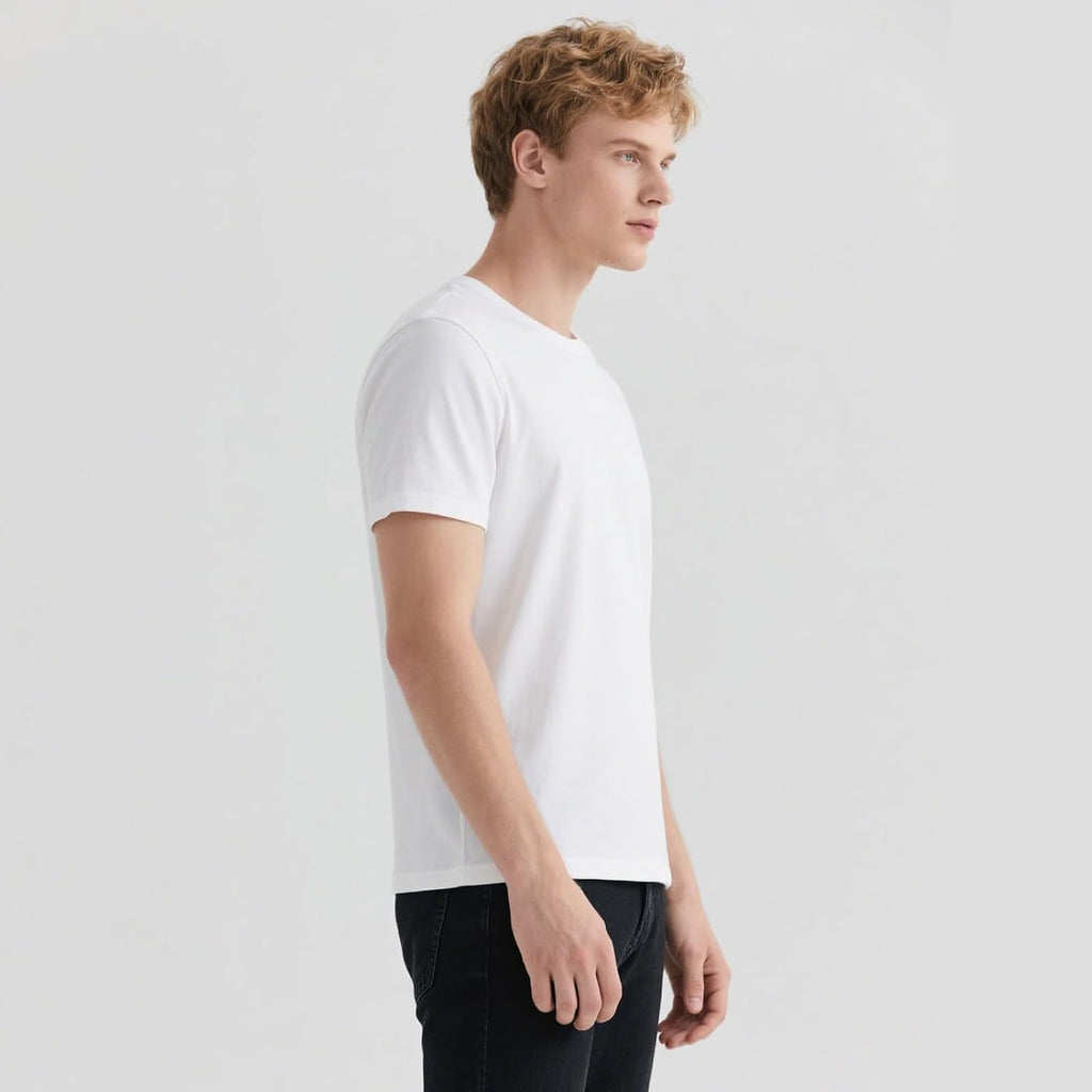 OKBA 2 Pack Black/White t Shirts Available for Men, Crew Neck Short Sleeve Men's Undershirt,Plain Workout Polyester tee