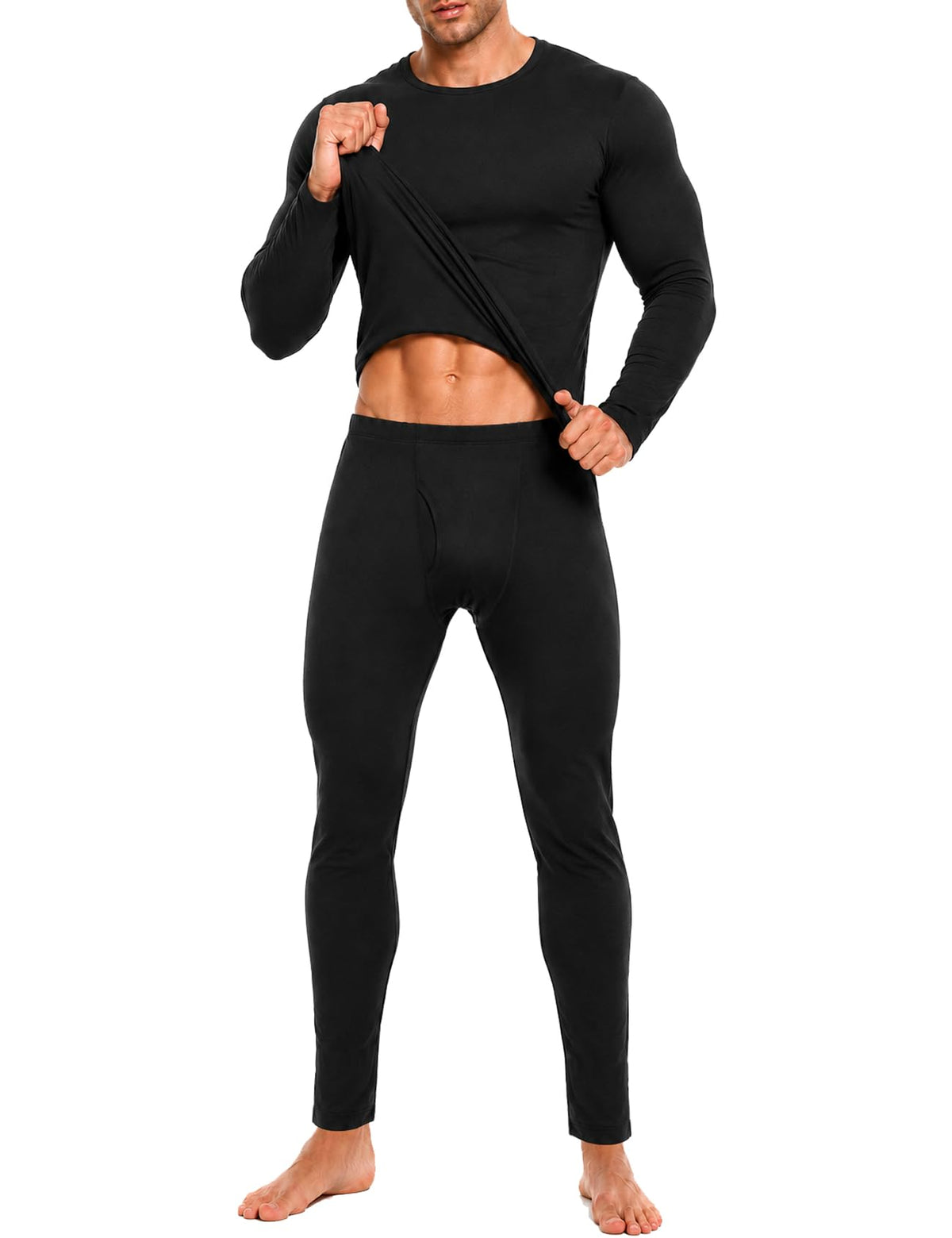 Arssm Men Thermal Underwear Sets Fleece Lined Base Layer Long Johns