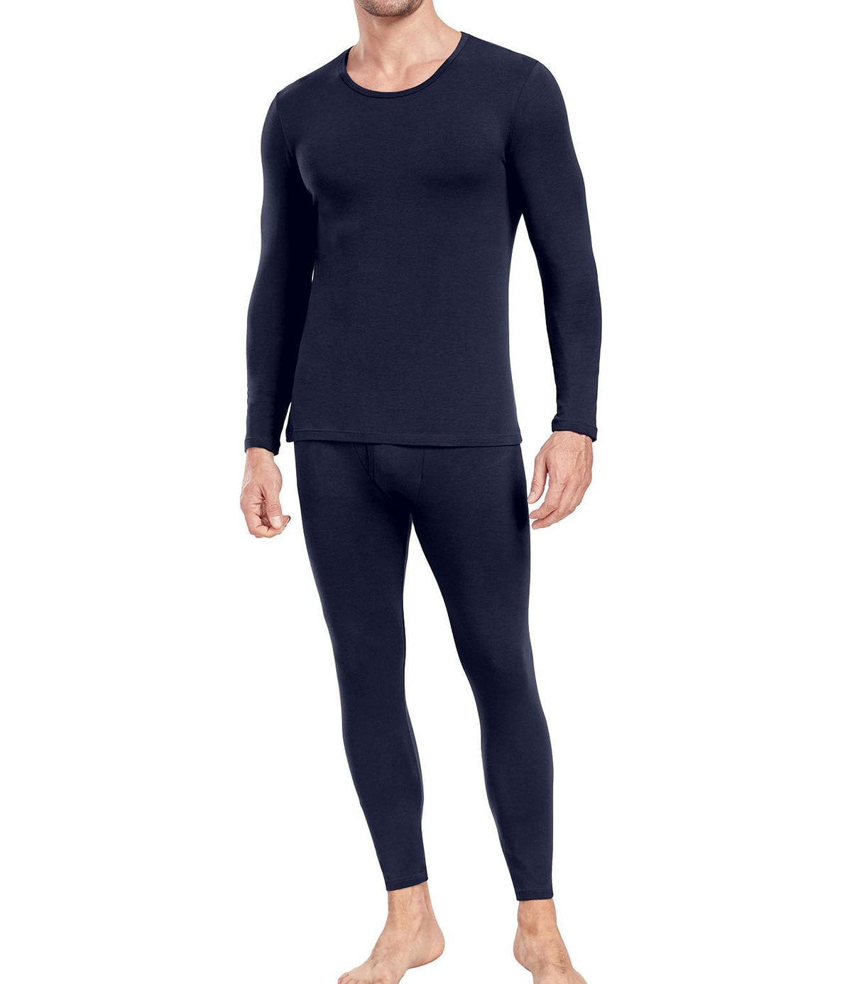 wirarpa Men's Cotton Long Johns Thermal Underwear Set Top and Bottom