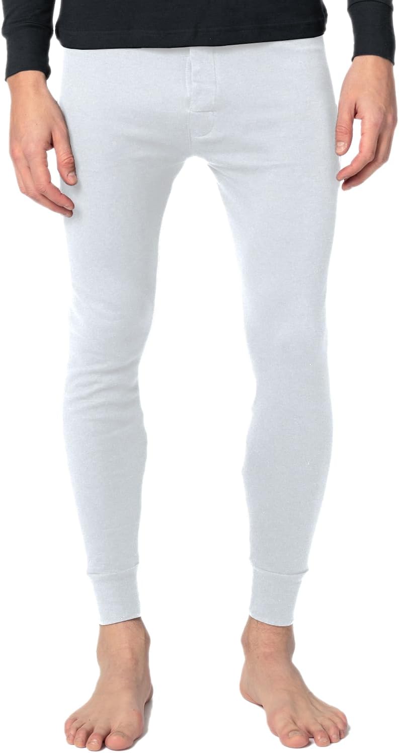 Andrew Scott Men's 3 Pack Premium Cotton Base Layer Long Thermal Underwear Pants