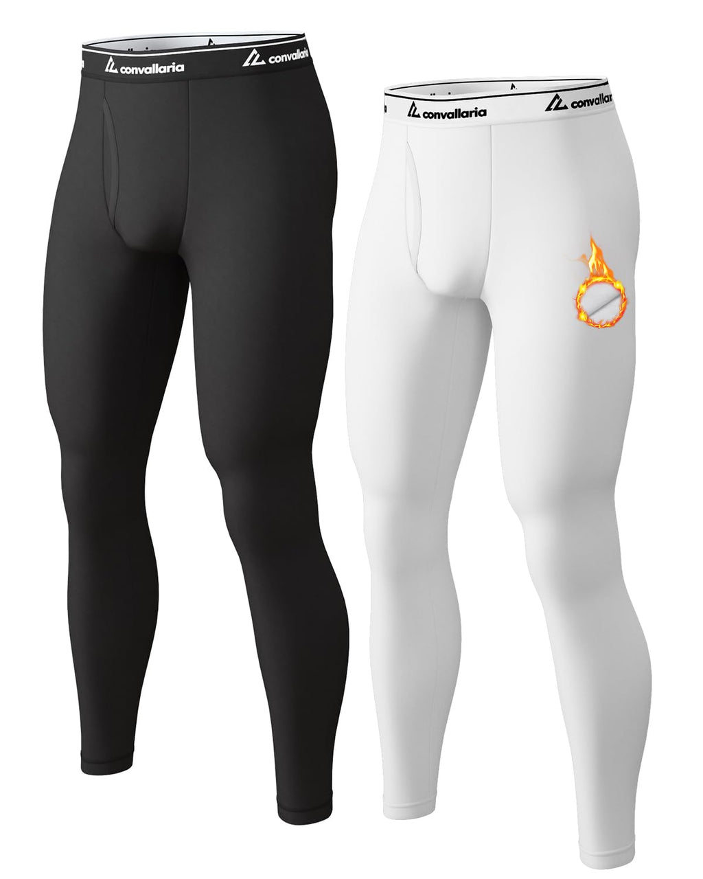 4 or 2 Pack Men's Thermal Pants Fleece Lined Long Johns Bottom Base Layer