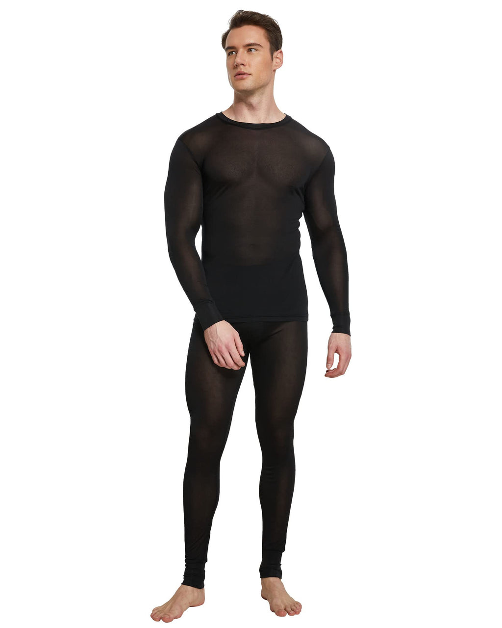 Viamulion Mens 100% Silk Thermal Underwear Pants Premium Lined Base Layer Bottom