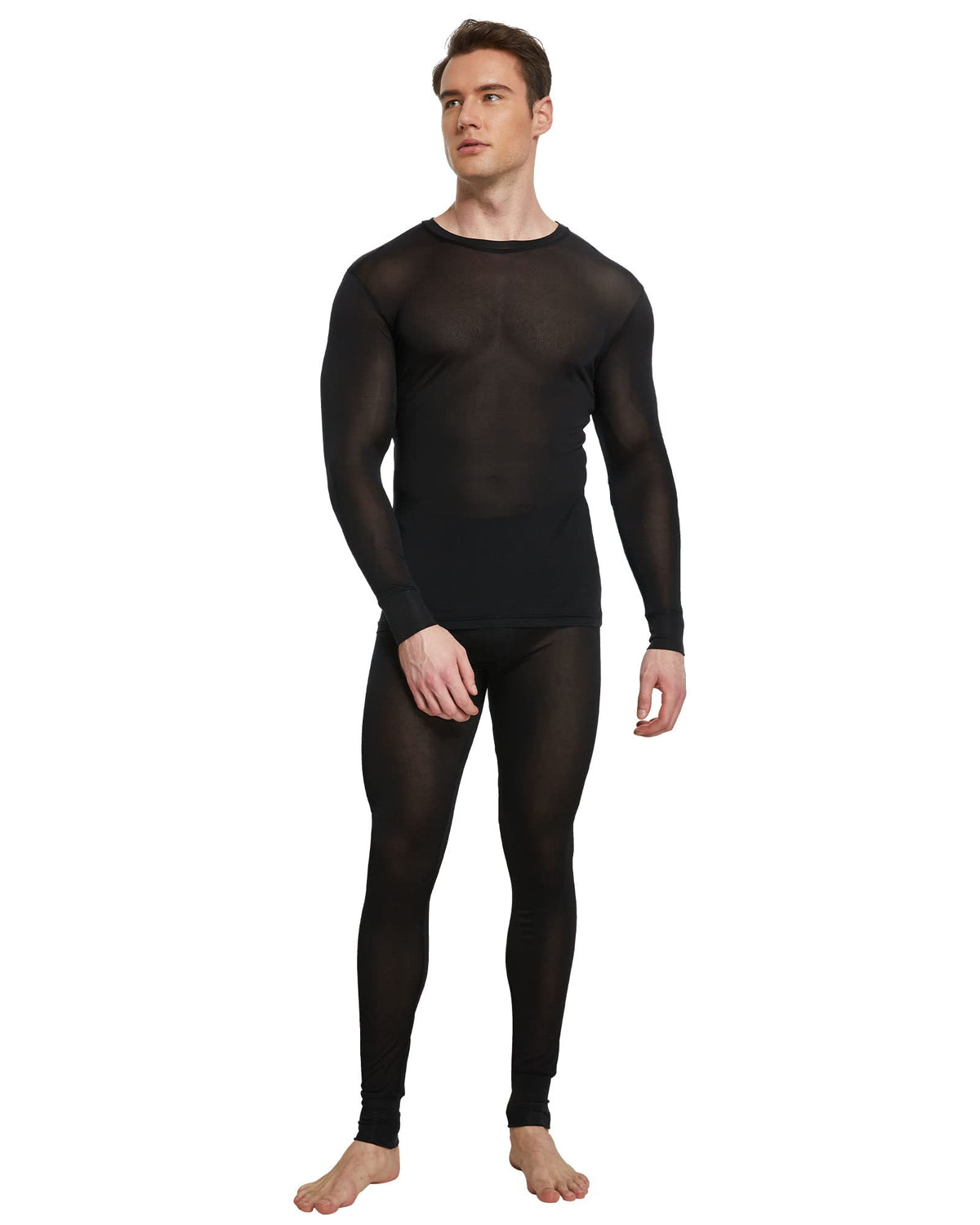 Viamulion Mens 100% Silk Thermal Underwear Pants Premium Lined Base Layer Bottom