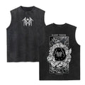Sleep Token Band Vintage Washed Cotton Sleeveless Vest Retro Symbol Graphic Loose Fit Unisex Tank Top Classic Rock Streetwear Casual Daily Outdoor Concert Outfit Ideal Boyfriend Couple Gift Summer Fashion Apparel