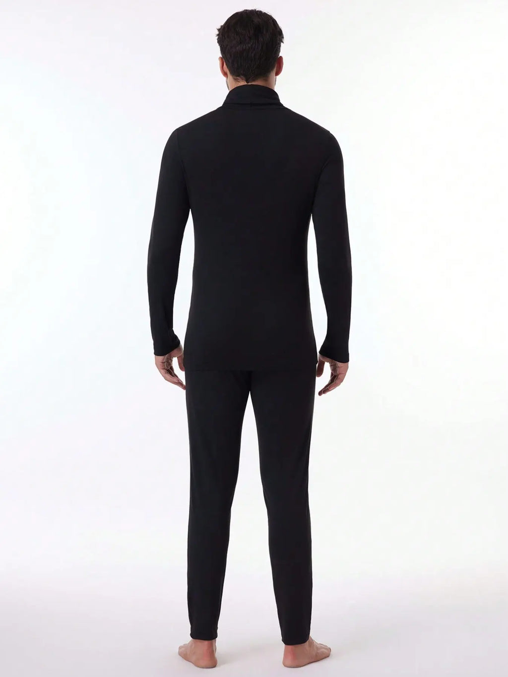 Men's Autumn Winter Heated Seamless Underwear, High Stretch Slim Fit, Soft Skin-Friendly, Business Inner Layer Comfortable Not Bulky
