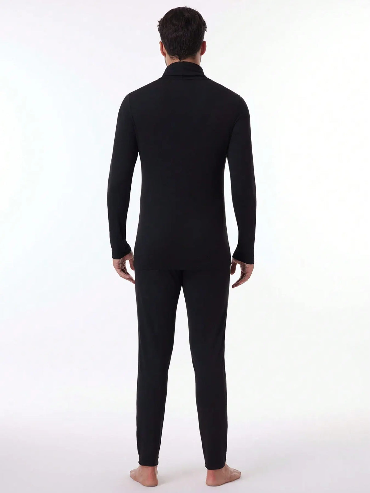 Men's Autumn Winter Heated Seamless Underwear, High Stretch Slim Fit, Soft Skin-Friendly, Business Inner Layer Comfortable Not Bulky