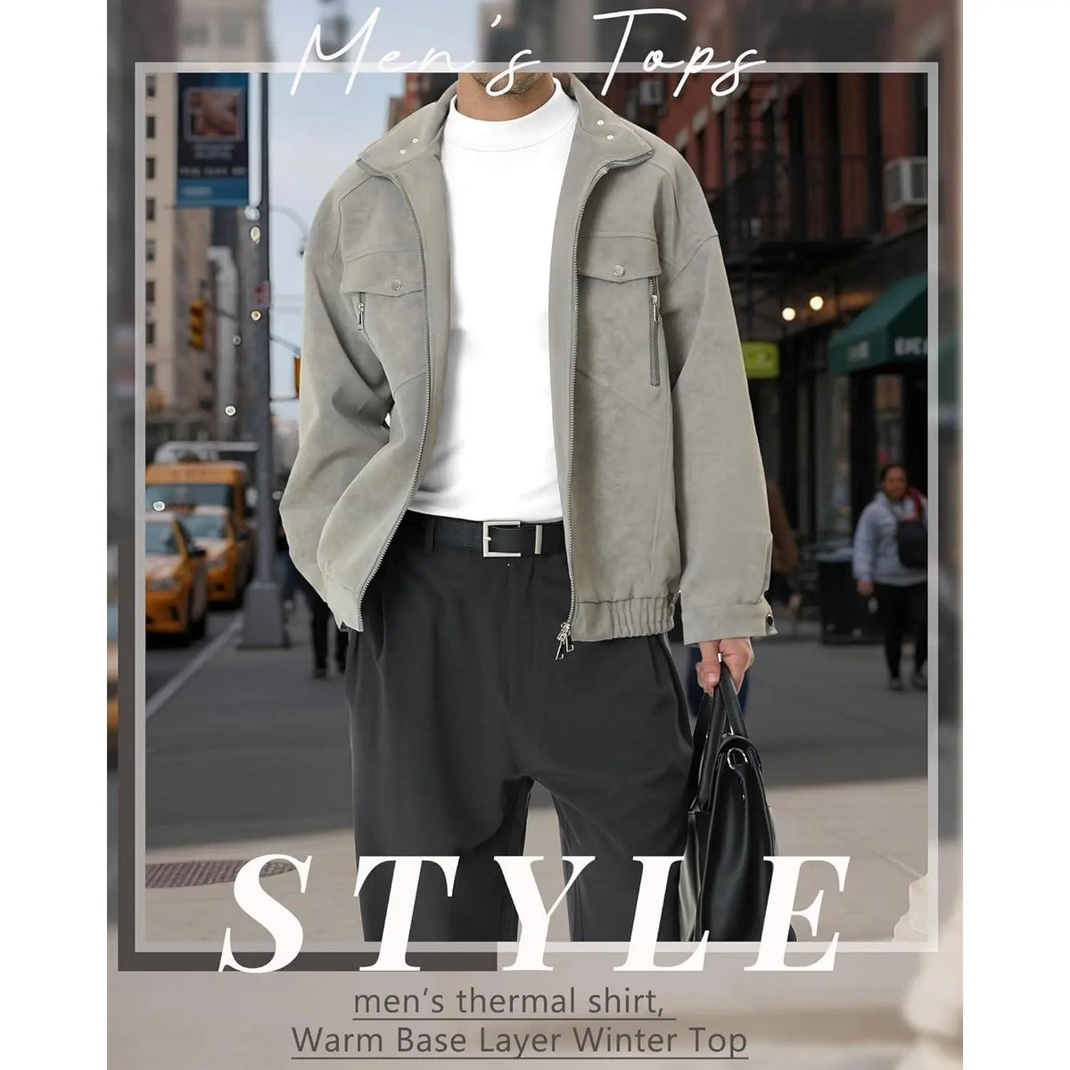 Neer 3 Pack Mens Big and Tall Shirts Long Sleeve Mock Neck Thermal T-Shirt Thick Basic Pullover Tops Casual Sweatshirt