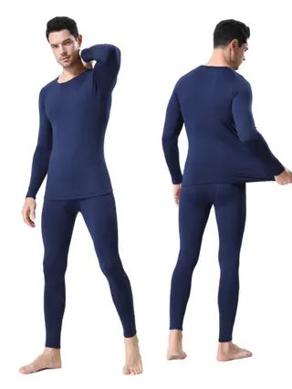 Men's 3-Piece Winter Thermal Set - Menswear Sportswear with Fleece Lining for Breathable Warmth, Comfort - Suitable for Skiing, Jogging, Cycling