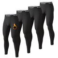 4 or 2 Pack Men's Thermal Pants Fleece Lined Long Johns Bottom Base Layer