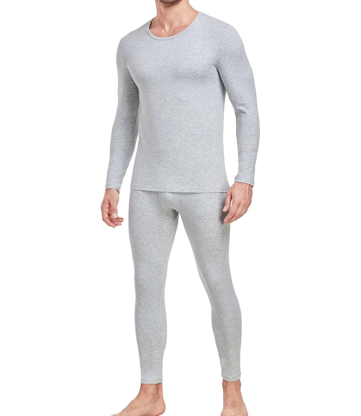 wirarpa Men's Cotton Long Johns Thermal Underwear Set Top and Bottom