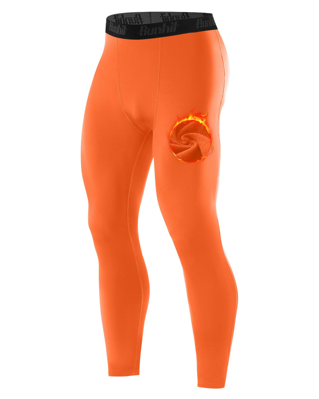 Runhit Men's Thermal Compression Pants Fleece Lined Sports Tights Athletic Leggings Base Layer Bottoms Cold Weather Gear