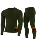 Runhit Mens Thermal Underwear Set Fleece Lined Long Johns Base Layer Top Bottom Cold Weather Gear for Hunting Running Skiing