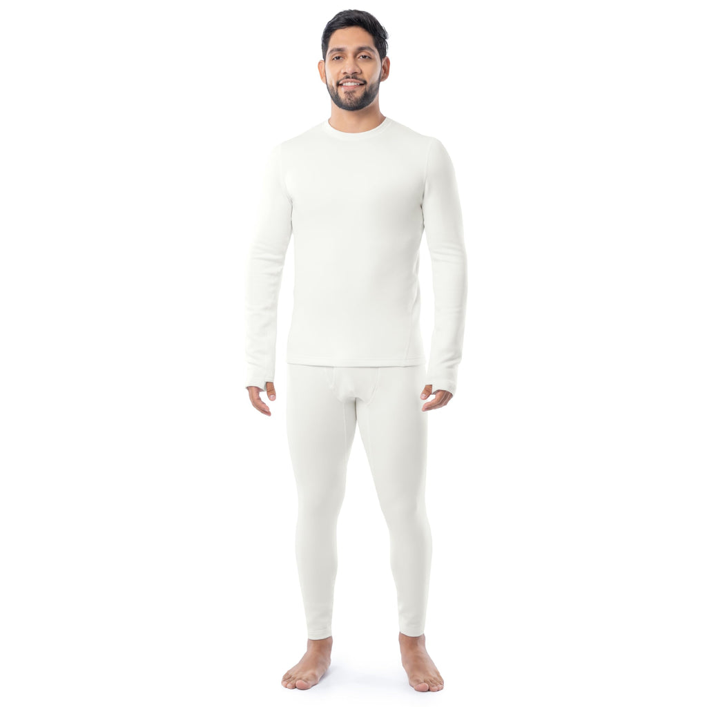 Fruit of the Loom Men's Heavyweight Fleece Thermal Underwear Base Layer Set