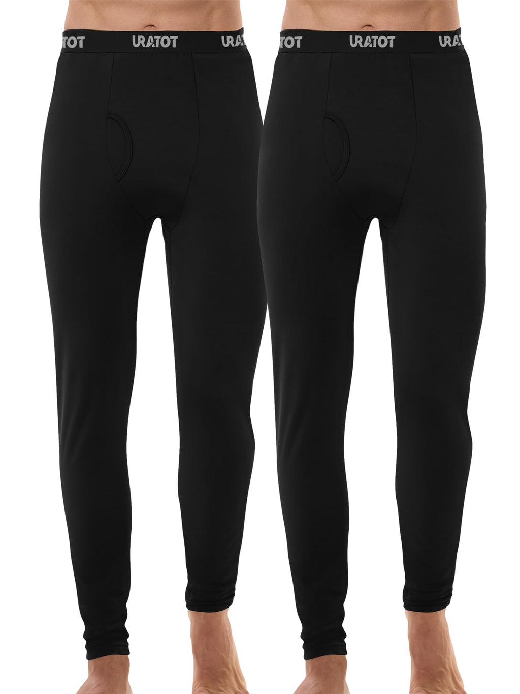 URATOT Men's Thermal Underwear Bottom Fleece Long Johns for Men Soft Warm Base Layer Thermal Pants for Cold Weather