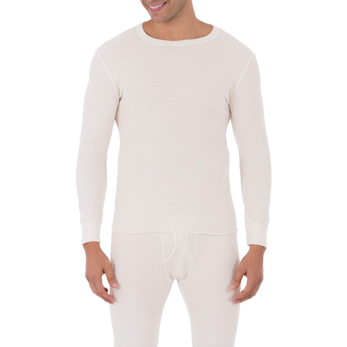 Fruit of the Loom Men's Classic Midweight Waffle Thermal Underwear Crew Top
