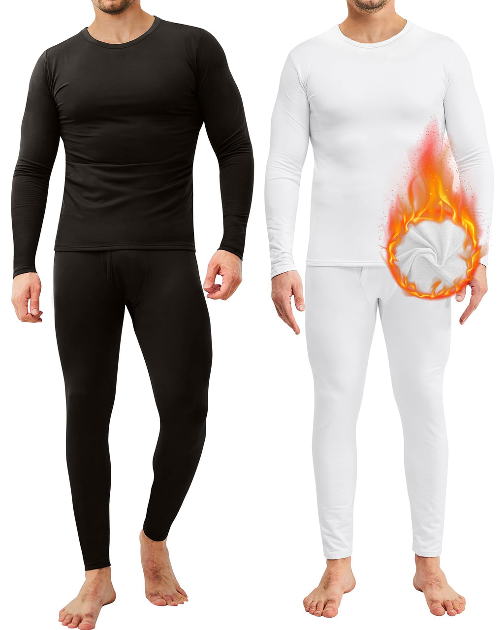 2 or 3 Sets Thermal Underwear for Men Long Johns Base Layer Cold Weather