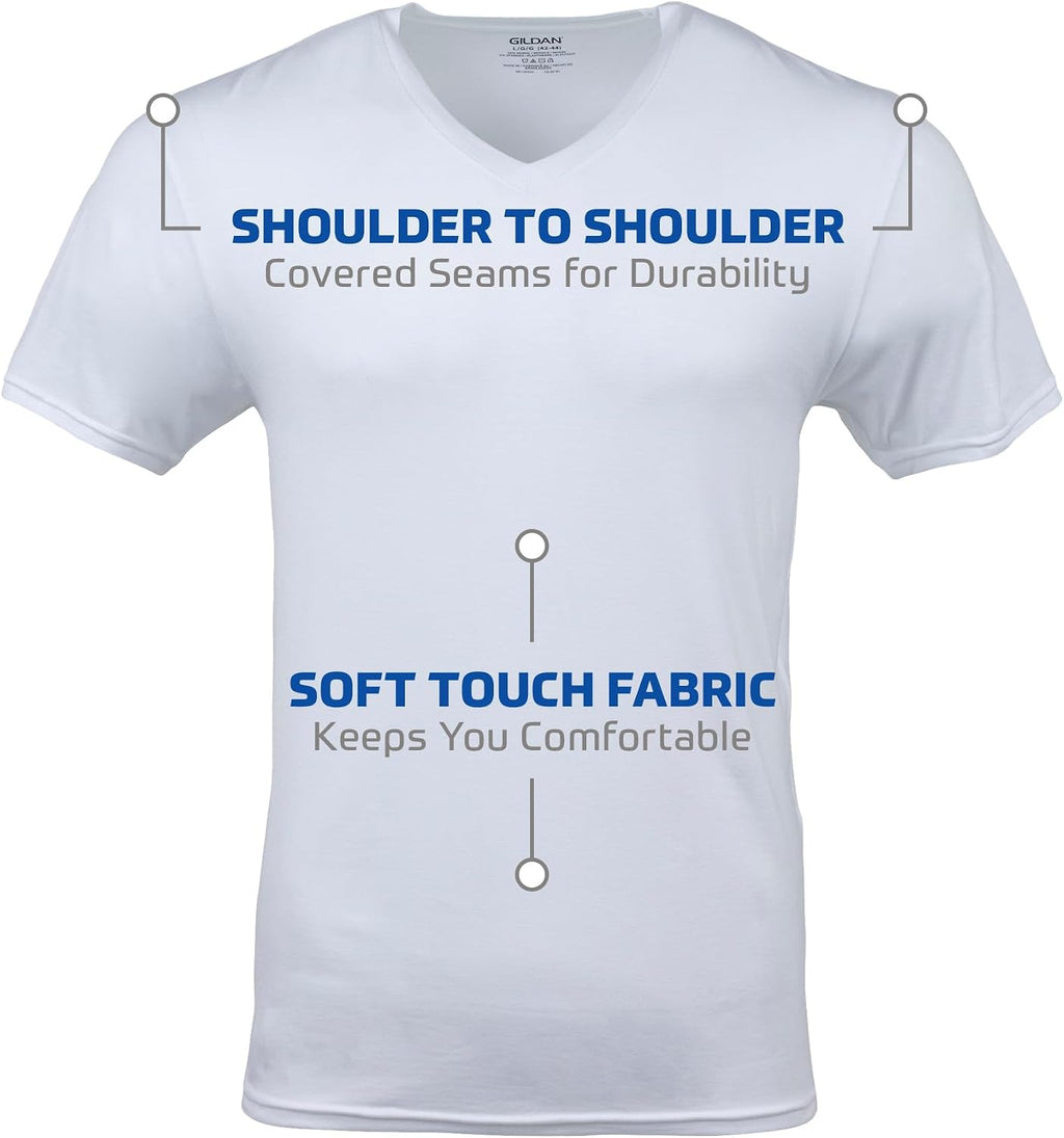Gildan Men's V-Neck T-Shirts, Multipack, Style G1103