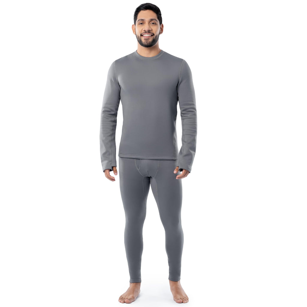 Fruit of the Loom Men's Heavyweight Fleece Thermal Underwear Base Layer Set