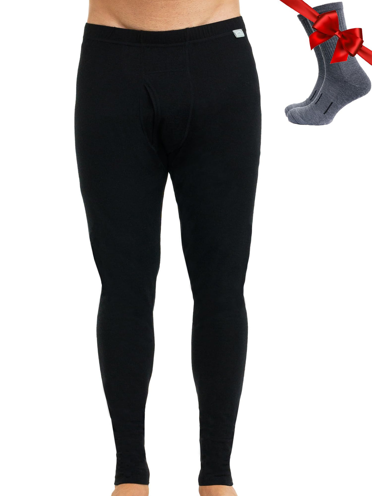 100% Merino Wool Base Layer Mens Pants - Thermal Underwear Long Johns