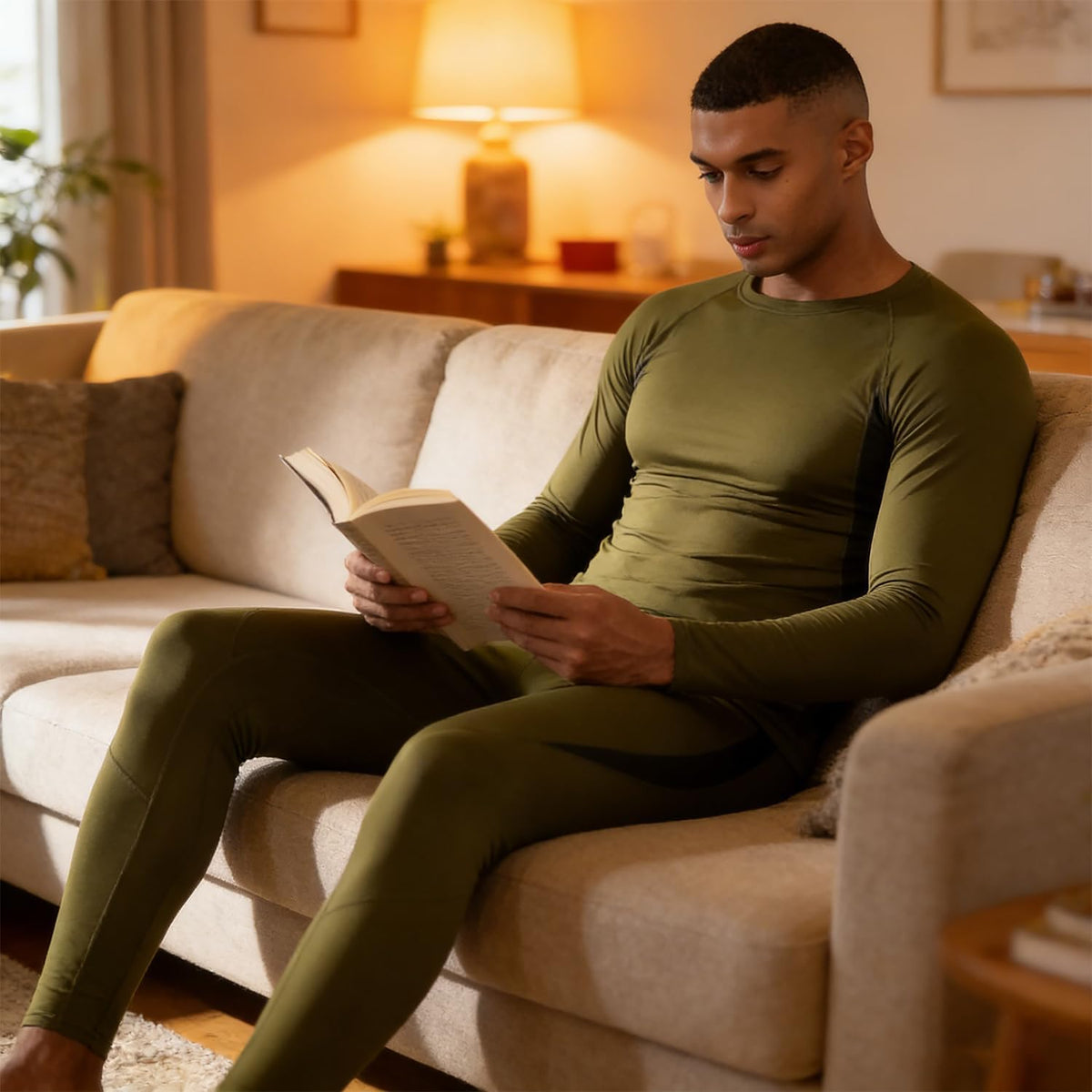 Thermal Underwear for Men Long Johns Top and Bottom Set Fleece Lined Base Layer Hunting Clothes for Cold Weather