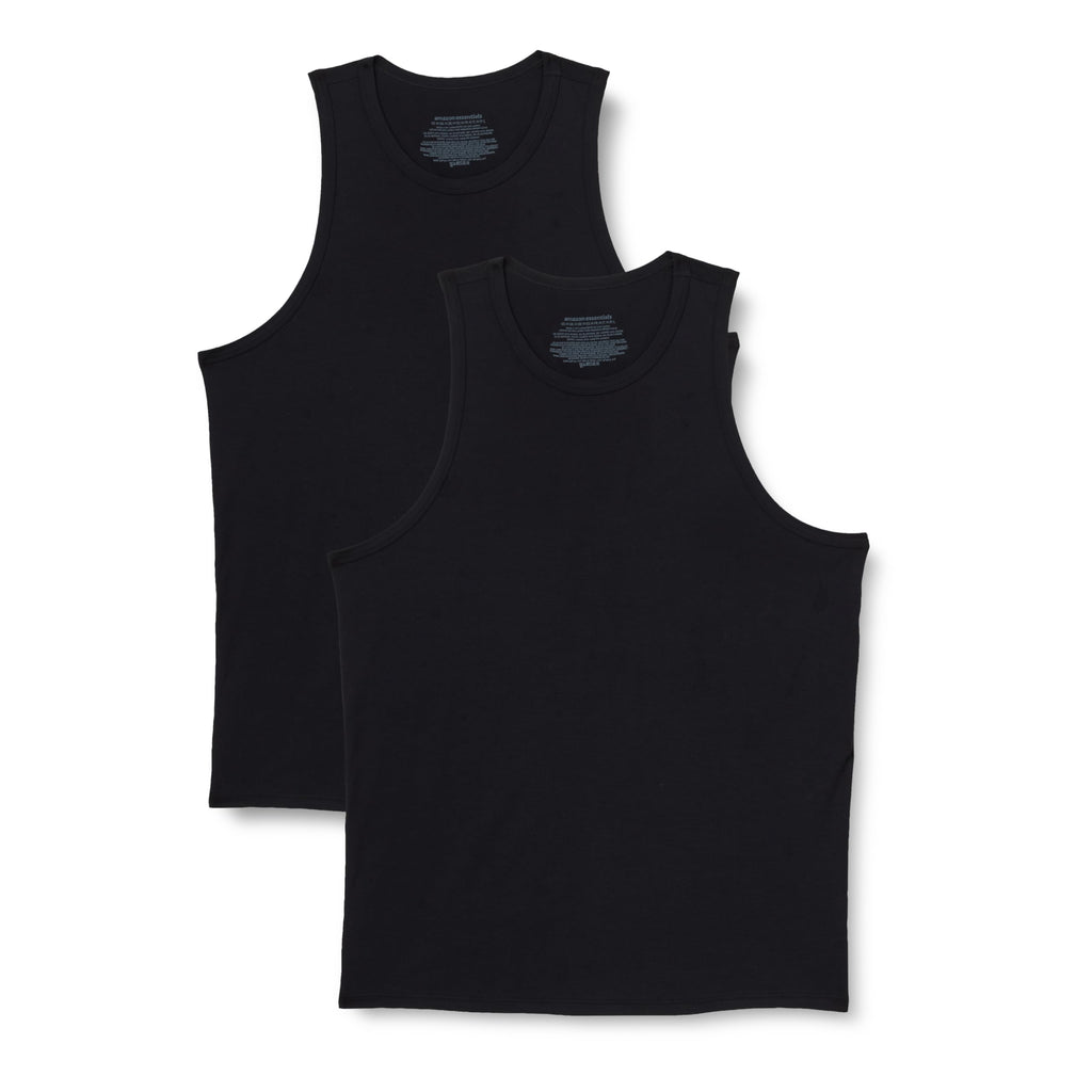 Amazon Essentials Men's Super-Soft Lightweight Modal Sleeveless Vest Top, Pack of 2