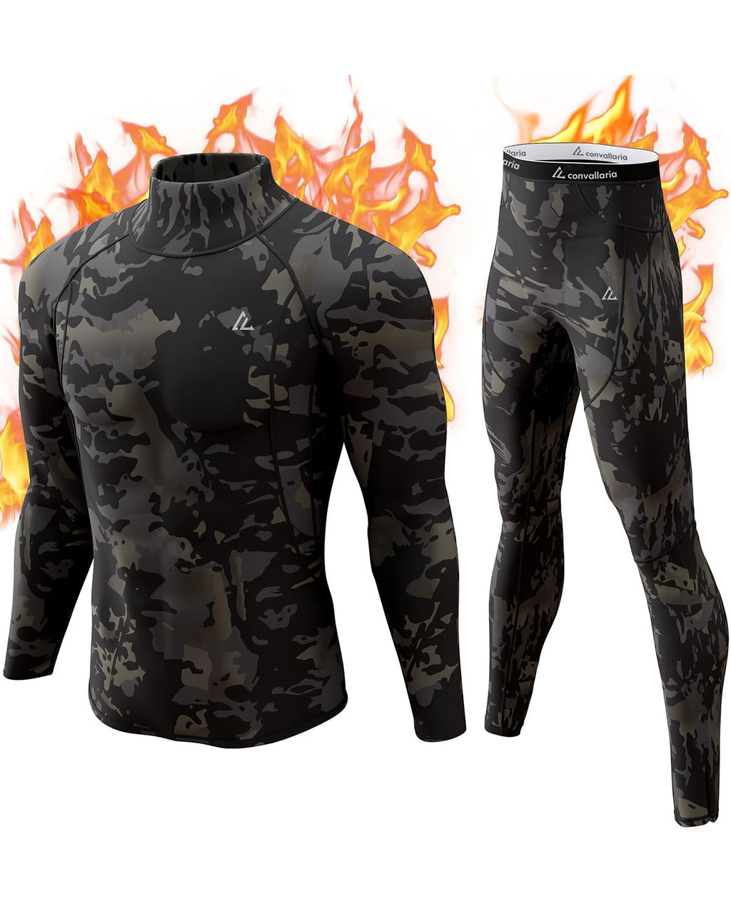 Mens Thermal Underwear Long Johns Set Cold Weather Hunting Base Layer