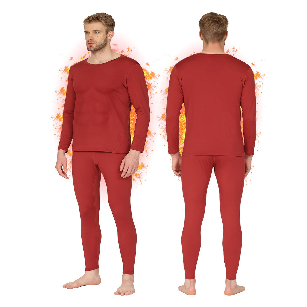 Thermal Underwear for Men Long Johns Base Layer Fleece Lined Winter Warm