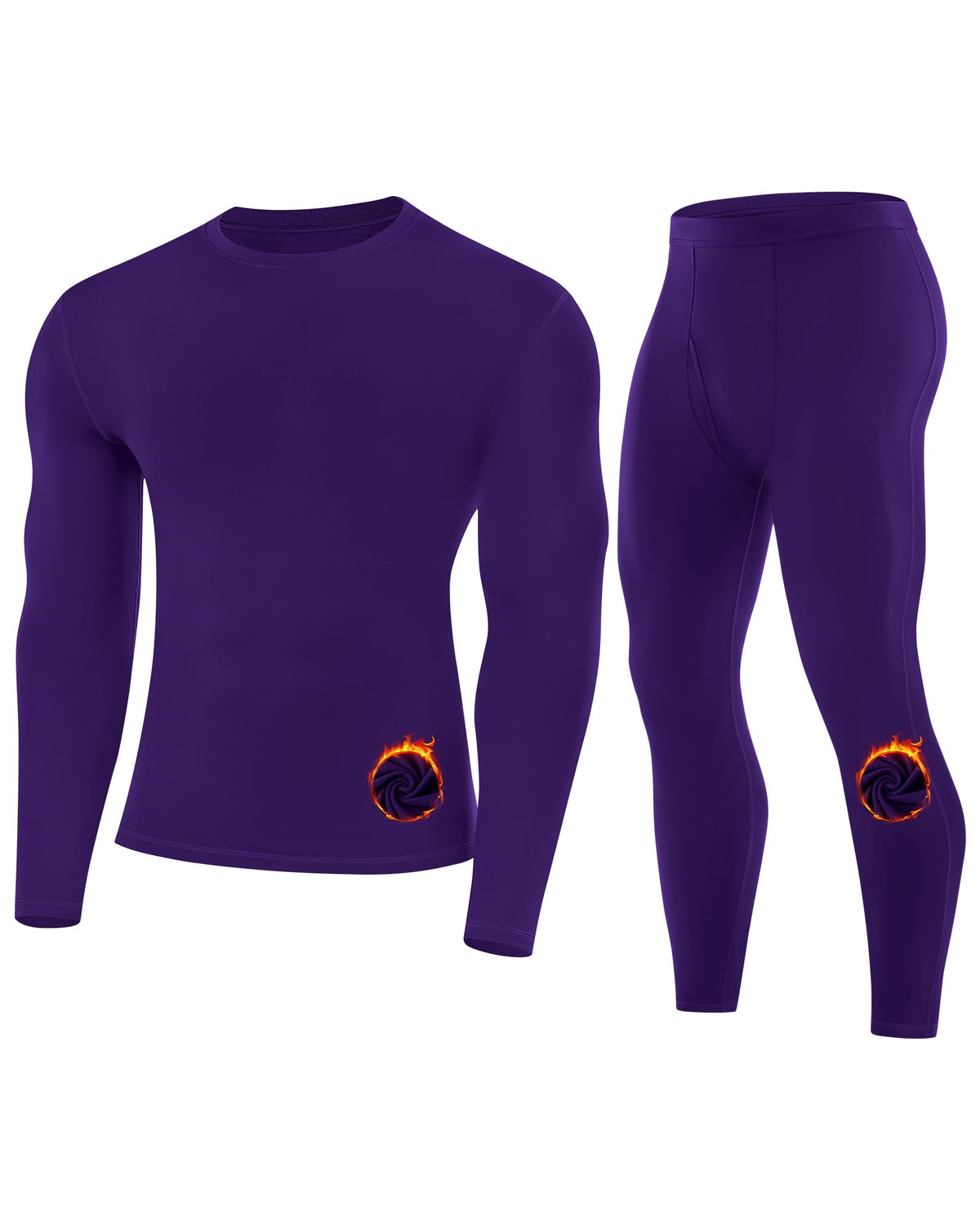 Runhit Mens Thermal Underwear Set Fleece Lined Long Johns Base Layer Top Bottom Cold Weather Gear for Hunting Running Skiing