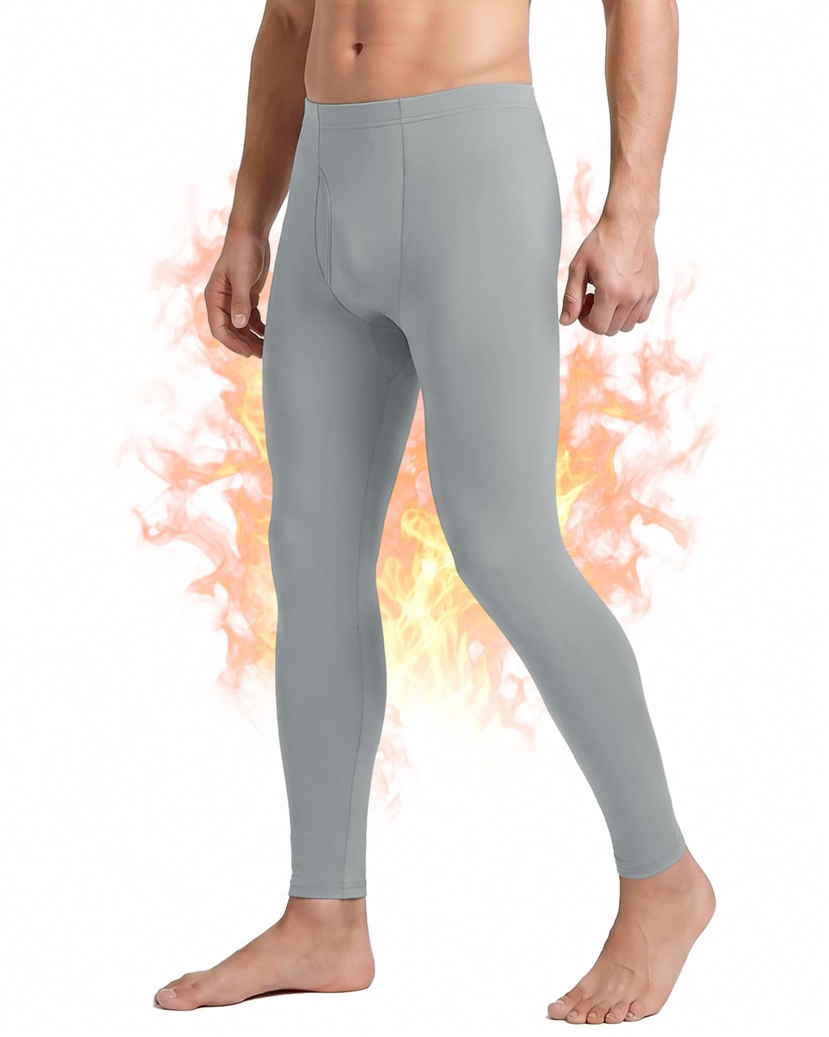 Thermal Underwear for Men - Long Johns Bottom Fleece Lined Base Layer Pants