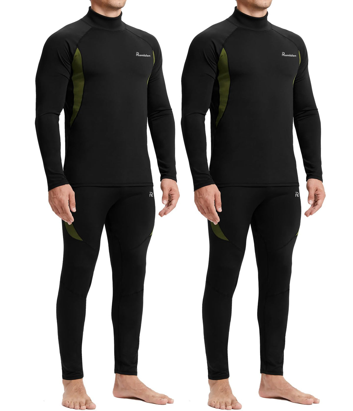 romision Mens Thermal Underwear Set Long Johns Fleece Lined Base Layer