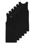 Comfneat Men's 6-Pack Tight Fit Tank Tops Stretchy Cotton Undershirts