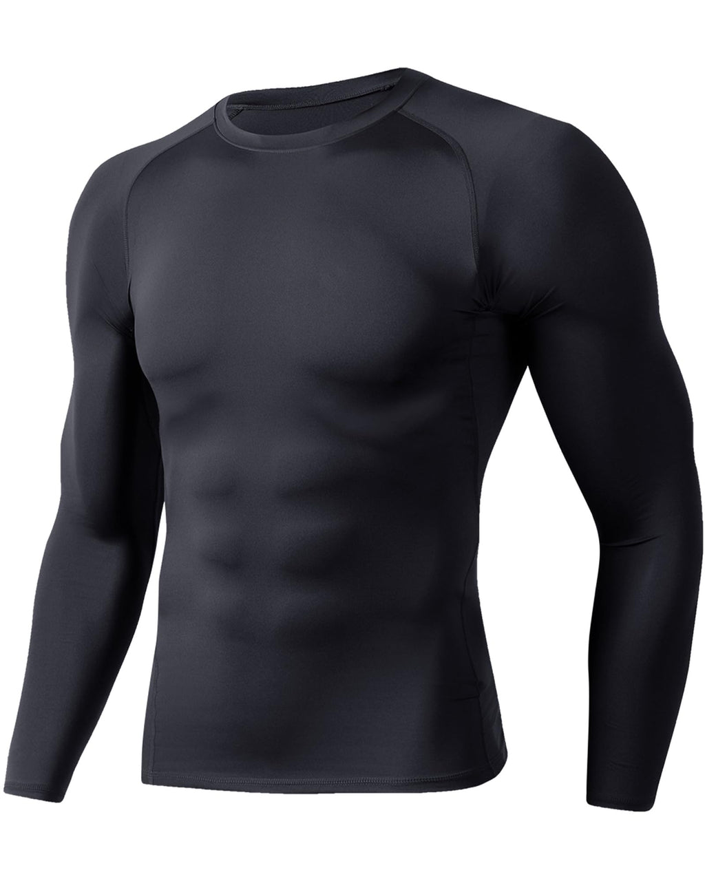 Compression Shirts for Men - Long Sleeve Black Workout Base Layer Athletic Gym Tops Quick Dry Running Undershirts