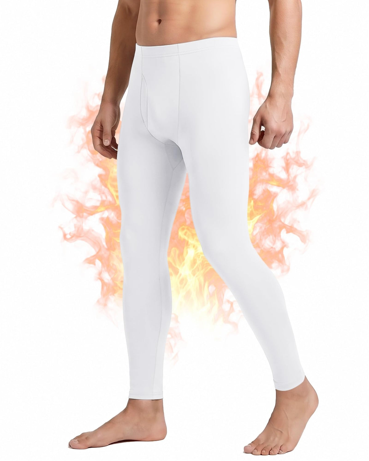 Thermal Underwear for Men - Long Johns Bottom Fleece Lined Base Layer Pants