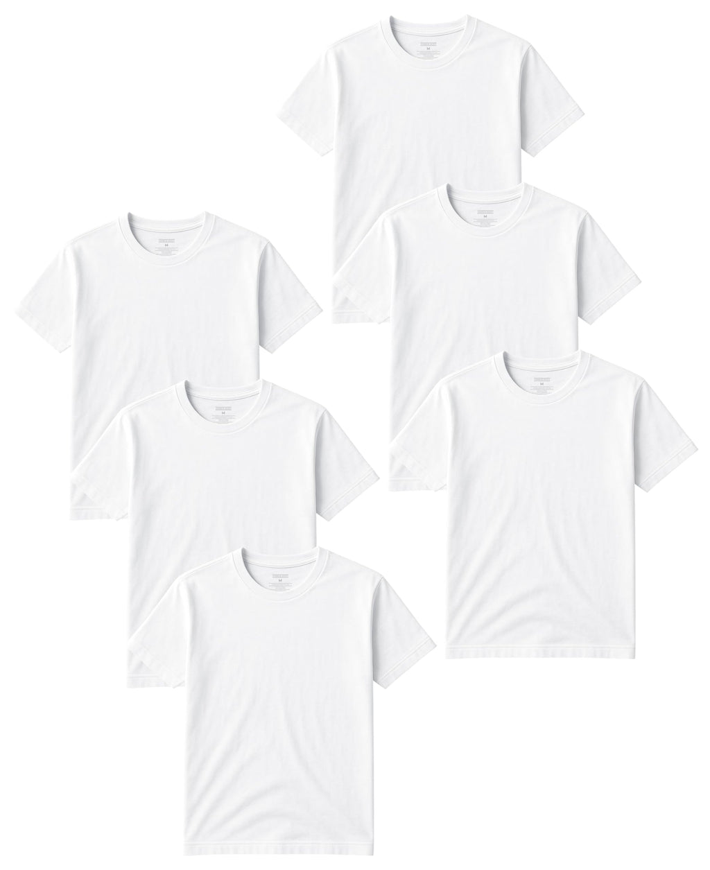 Classic Men's Short Sleeve Cotton Undershirts | Crew Neck T Shirt - Multi & Bulk Wholesale Packs