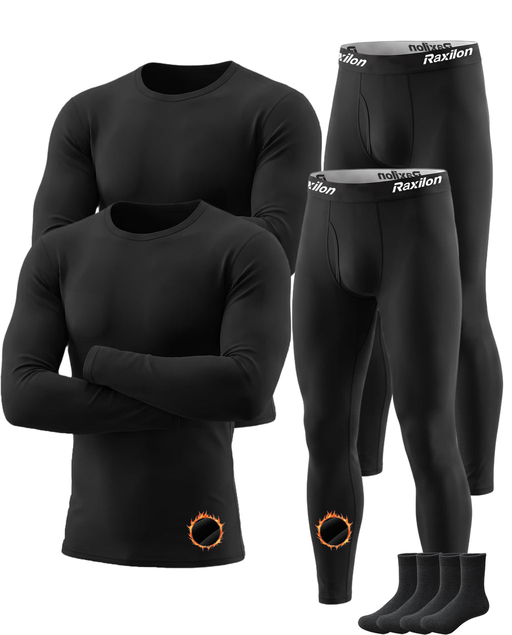 Thermal Underwear for Mens Long Johns Set Winter Cold Weather Base Layer