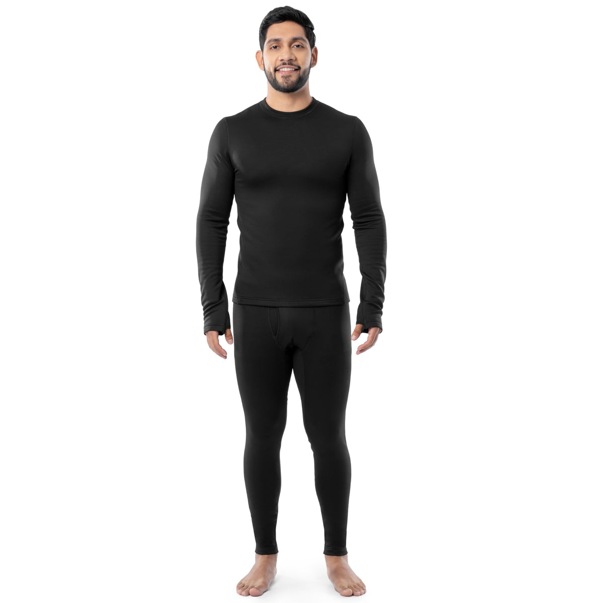 Fruit of the Loom Men's Heavyweight Fleece Thermal Underwear Base Layer Set