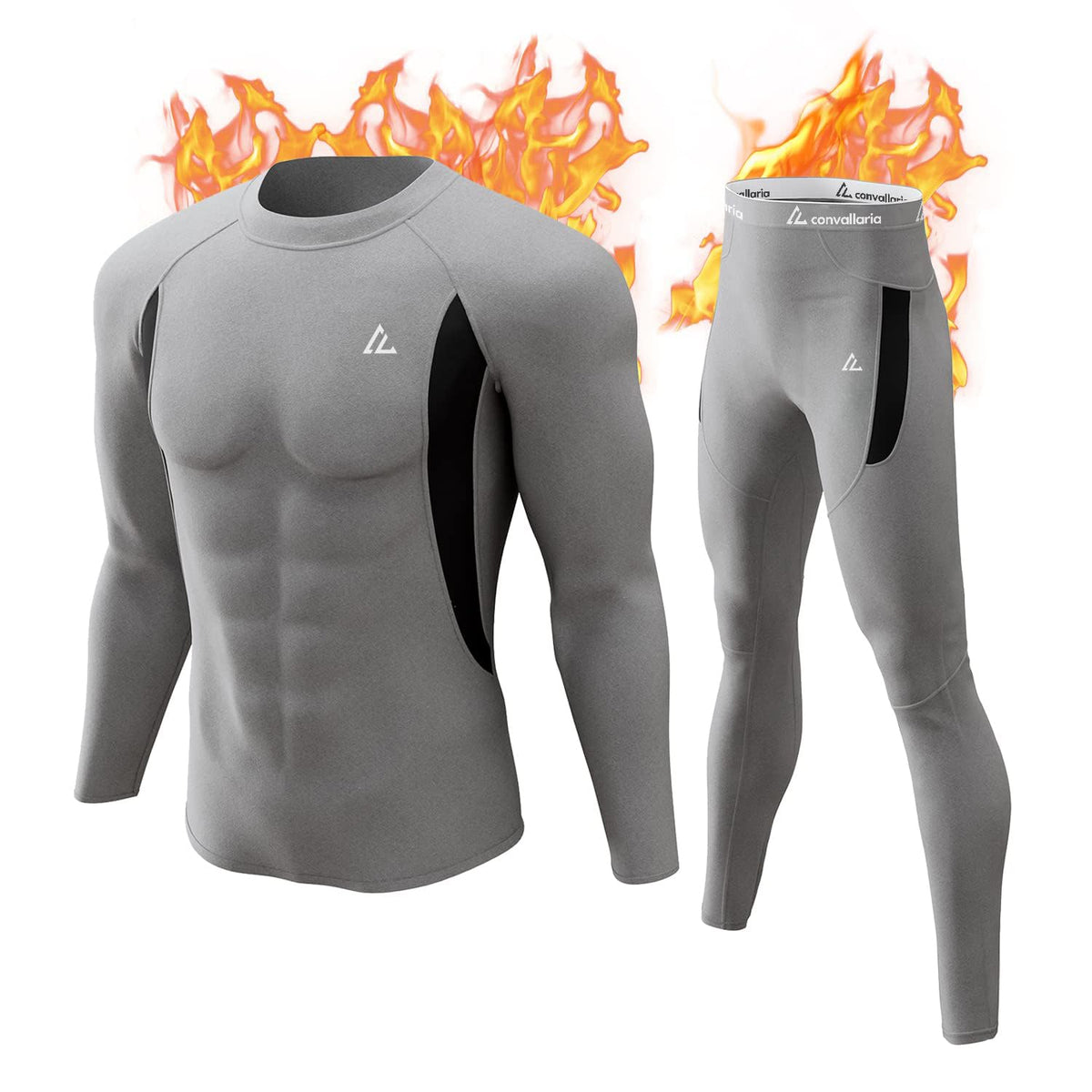 Mens Thermal Underwear Long Johns Set Cold Weather Hunting Base Layer