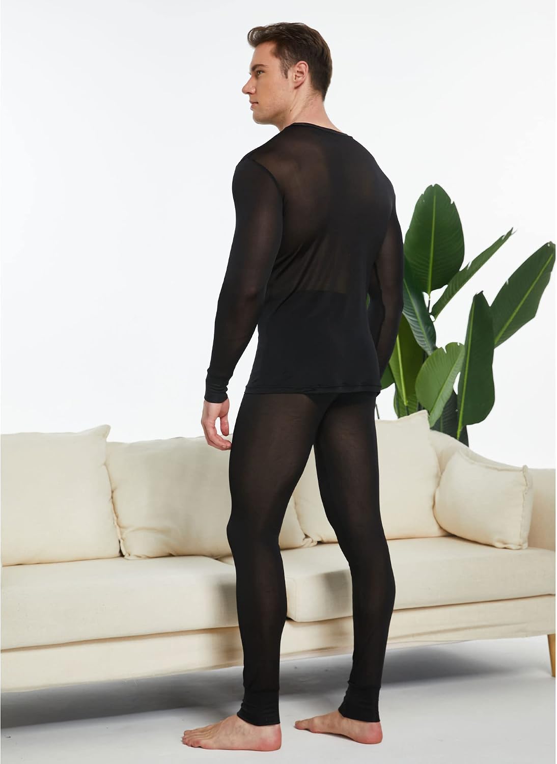 Viamulion Mens 100% Silk Thermal Underwear Pants Premium Lined Base Layer Bottom